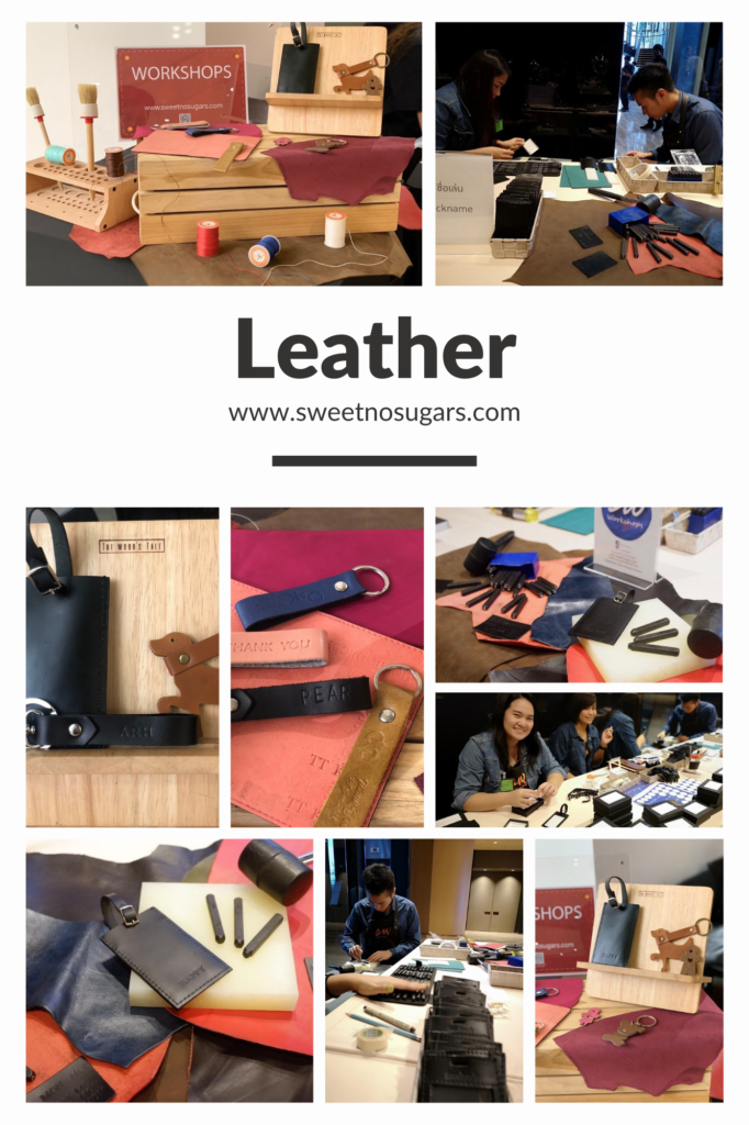 Leather Workshops ตอกชือบนหนัง เย็บหนัง